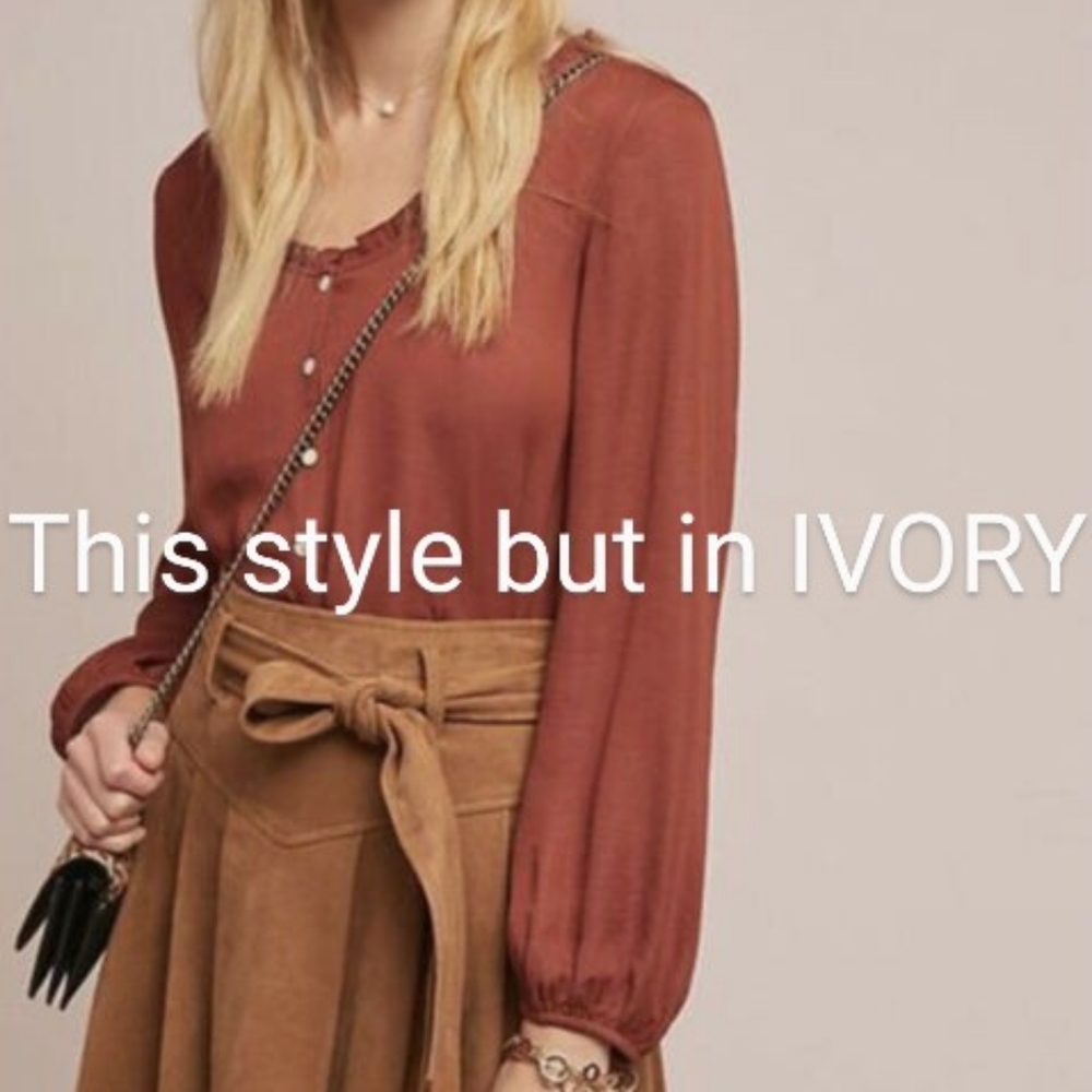 🌼 NWT Anthropologie Dolan Left Coast Ivory Top, Medium 🌼